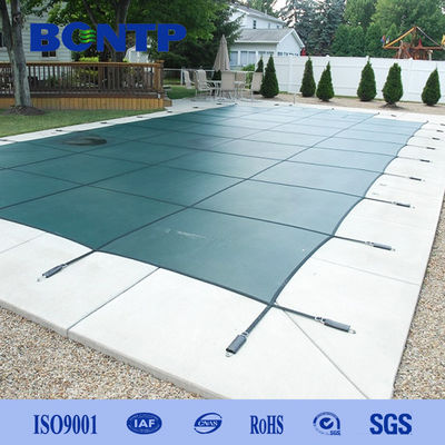 ปกปิดความปลอดภัยสระว่ายน้ํา 18x36ft สี่เหลี่ยม Inground ปกปิดความปลอดภัยสระว่ายน้ํา สีเขียว Mesh สําหรับสระว่ายน้ํา